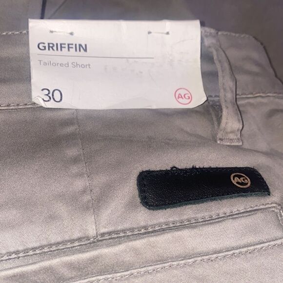 AG Los Angeles NWT Griffin 10" Cotton Blend Tailored Fit Shorts LightSterling 30 - Picture 8 of 9